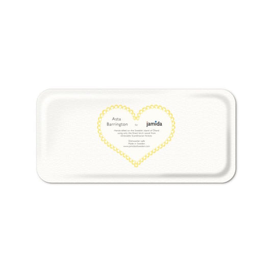 Jamida of Sweden Small Rectangle Tray CHARDONNAY Yellow 32x15cm by Asta Barrington