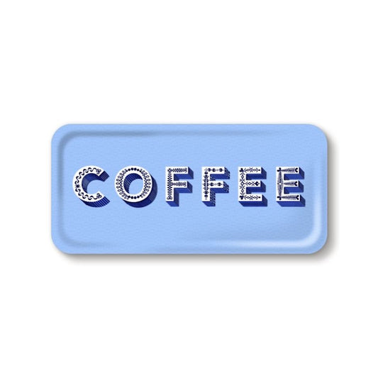 Jamida of Sweden Small Rectangle Tray / COFFEE Blue - 32x15cm by Asta Barrington