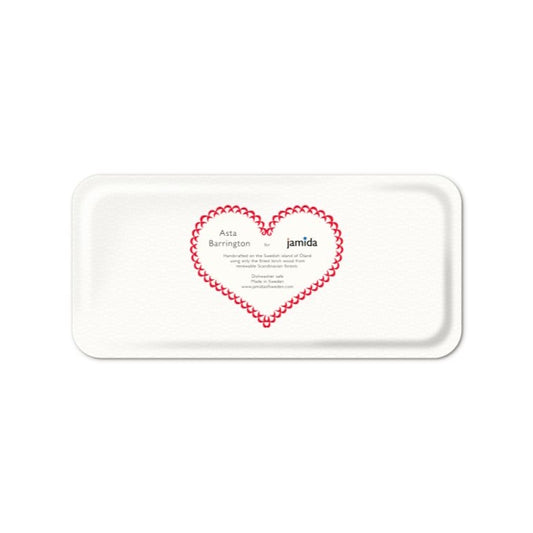 Jamida of Sweden Small Rectangle Tray / ESPRESSO Red - 32x15cm by Asta Barrington