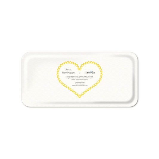 Jamida of Sweden Small Rectangle Tray / HAPPY Yellow - 32x15cm by Asta Barrington