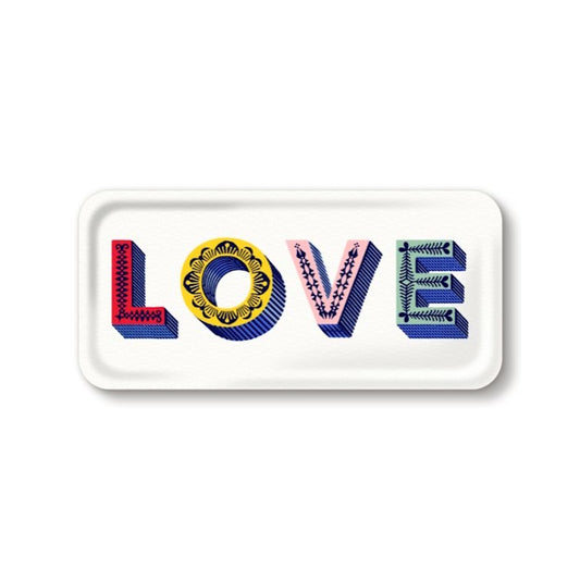 Jamida of Sweden Small Rectangle Tray / LOVE - 32x15cm by Asta Barrington