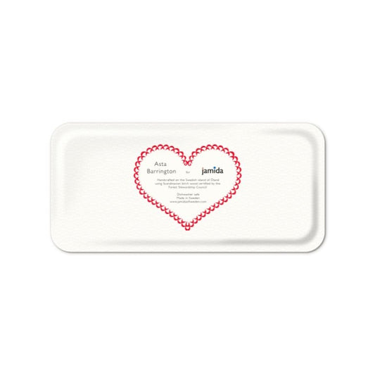 Jamida of Sweden Small Rectangle Tray / LOVE - 32x15cm by Asta Barrington