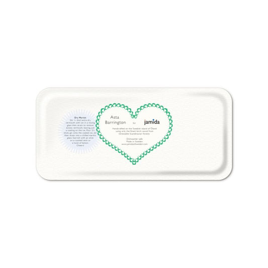 Jamida of Sweden Martini Small Rectangle Tray Bright Green 32x15cm by Asta Barrington