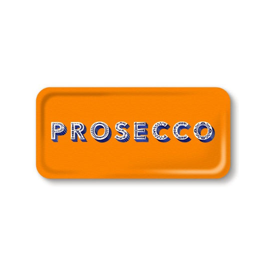 Jamida of Sweden Prosecco Small Rectangle Tray Satsuma Orange 32x15cm by Asta Barrington