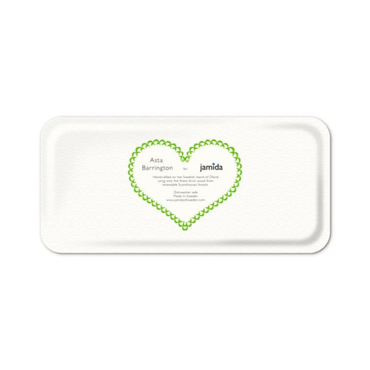 Jamida of Sweden Small Rectangle Tray TEQUILA Green 32x15cm by Asta Barrington