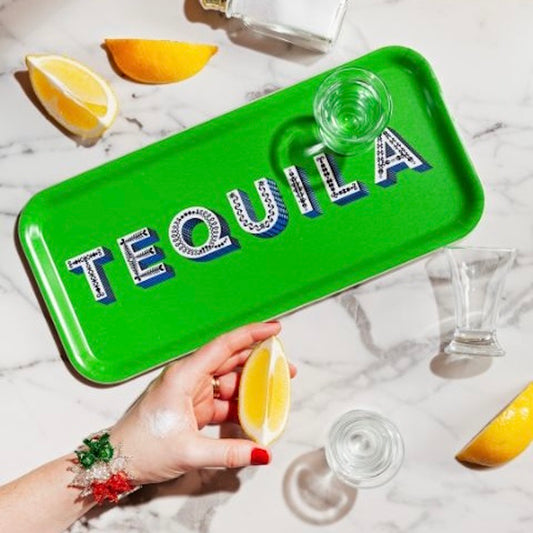 Jamida of Sweden Small Rectangle Tray TEQUILA Green 32x15cm by Asta Barrington