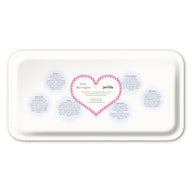 Jamida of Sweden Cocktail Rectangle Tray Bright Pink Large 43x22cm by Asta Barrington