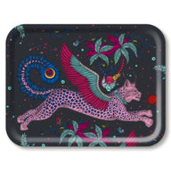 Jamida of Sweden Lynx Navy Rectangle Tray 43x33cm by Emma J Shipley