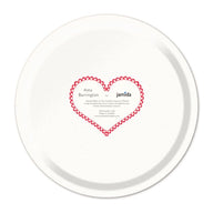 Jamida of Sweden LOVE Round Tray Red Diameter 31cm by Asta Barrington