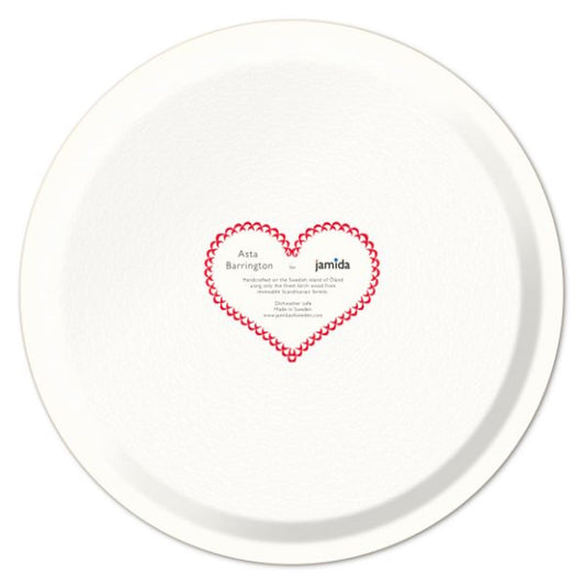 Jamida of Sweden DATE NIGHT Round Tray - Red D39cm by Asta Barrington