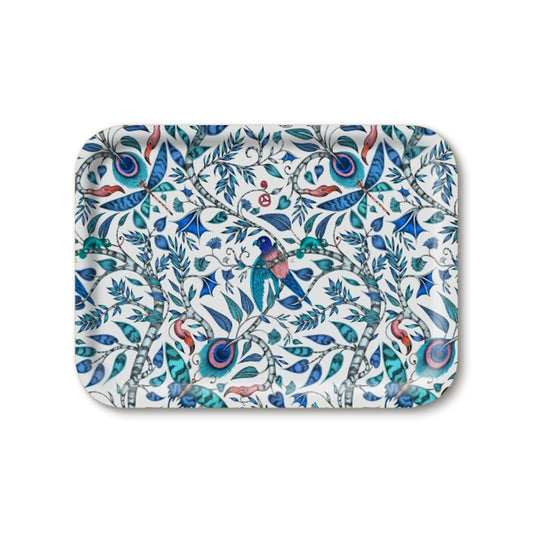 Jamida of Sweden Rousseau Rectangle Tray - Blue 27x20cm by Emma J Shipley