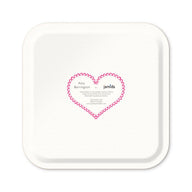 Jamida of Sweden GIN & TONIC Square Tray Bright Pink 32x32cm by Asta Barrington