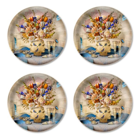 Jamida of Sweden The Philosopher's Study Coasters / Set of 4 - Diameter 11cm by Maggie Taylor