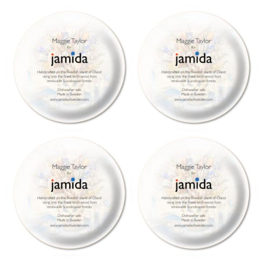 Jamida of Sweden The Philosopher's Study Coasters Set of 4 Diameter 11cm by Maggie Taylor