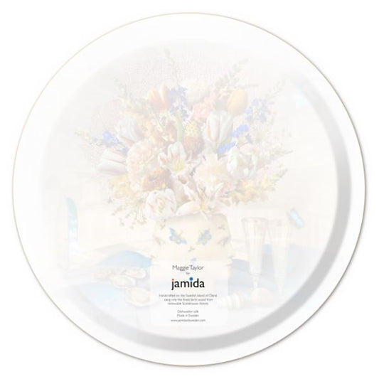 Jamida of Sweden The Philosopher's Study Round Tray / Diameter 31cm by Maggie Taylor