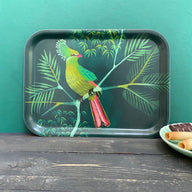 Jamida of Sweden Turaco Rectangle Tray Green 27x20 cm by Asta Barrington