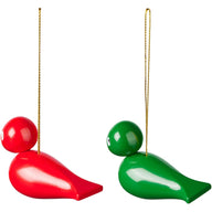 Kay Bojesen Christmas Hanging Birds 2pcs Red and Green