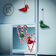 Kay Bojesen Christmas Hanging Birds 2pcs Red and Green