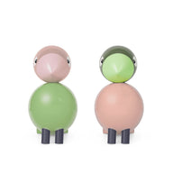 Kay Bojesen Lovebirds Pair in Light Green and Rose
