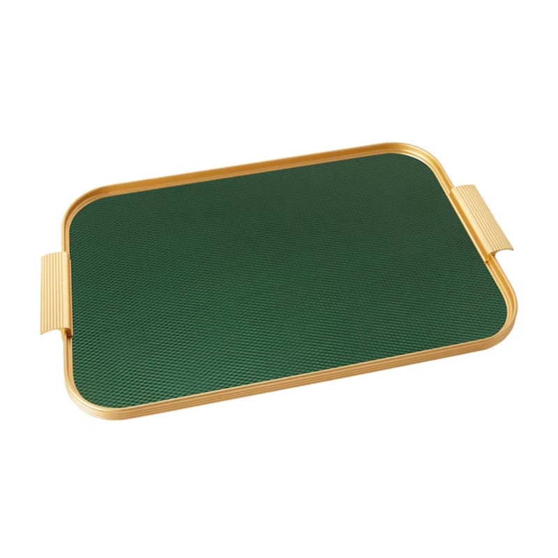 Kaymet Ribbed Metal Tray With Handles - S16 (40cm x 28cm) - Forest ...
