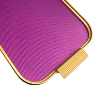 Kaymet Ribbed Metal Tray With Handles Magenta and Gold