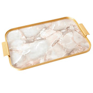 Kaymet Onyx Tray With Handles S22 56cm x 35cm Gold Trim