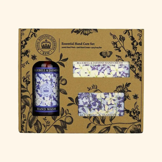 The English Soap Company Kew Gardens Essential Hand Care Gift Box / Bluebell & Jasmine