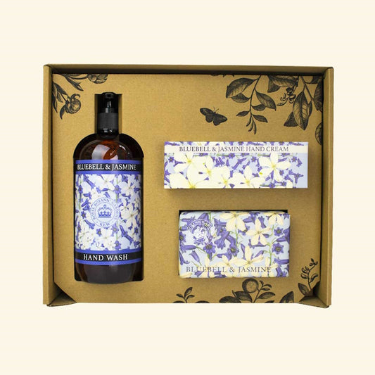 The English Soap Company Kew Gardens Essential Hand Care Gift Box / Bluebell & Jasmine