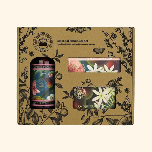 The English Soap Company Kew Gardens Essential Hand Care Gift Box / Jasmine Peach