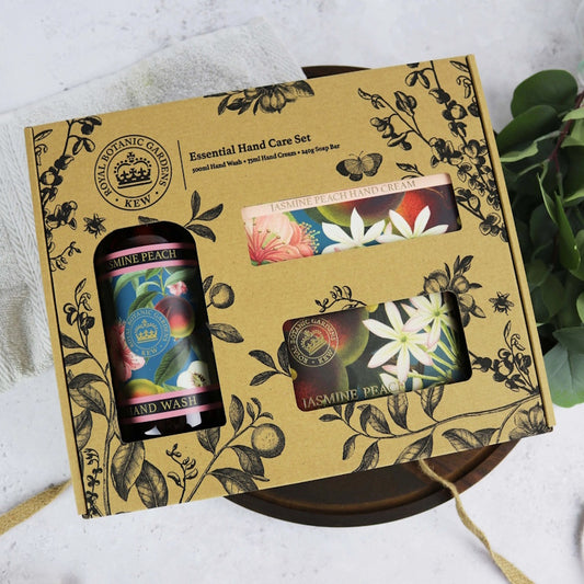 Kew Gardens Essential Hand Care Gift Box Jasmine Peach