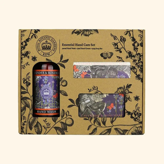 The English Soap Company Kew Gardens Essential Hand Care Gift Box / Lavender & Rosemary