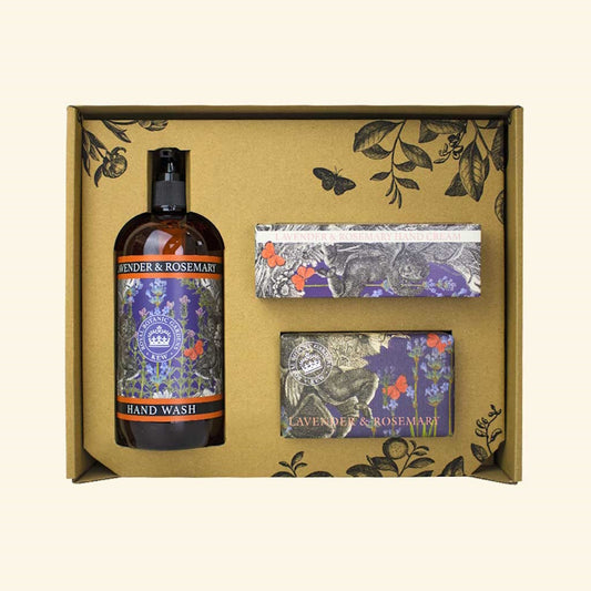 The English Soap Company Kew Gardens Essential Hand Care Gift Box / Lavender & Rosemary