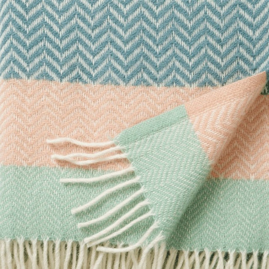 Klippan Zigzag Pastel 130x200cm Eco Lambswool Throw / Blanket