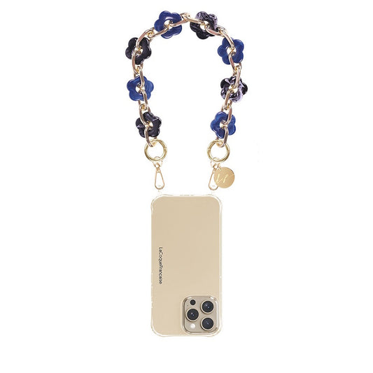 La Coque Française Cassy Flowers Bracelet Phone Chain 40cm / Blue