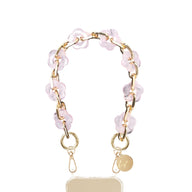 La Coque Francaise Cassy Flowers Bracelet Phone Chain 40cm in Pink