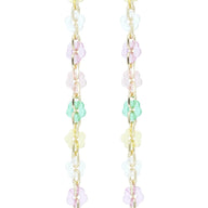 La Coque Francaise Cassy Flowers Long Phone Chain 120cm in Pastel