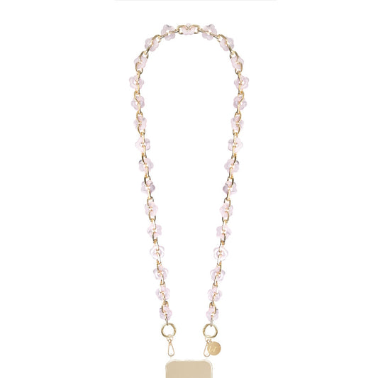 La Coque Française Cassy Flowers Long Phone Chain 120cm / Pink