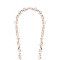 La Coque Francaise Cassy Flowers Long Phone Chain 120cm in Pink