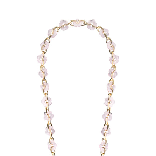 La Coque Française Cassy Flowers Long Phone Chain 120cm / Pink