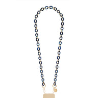 La Coque Francaise Cassy Long Phone Chain 120cm in Blue