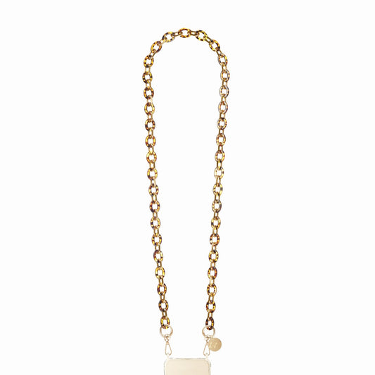 La Coque Française Cassy Long Phone Chain 120cm / Brown