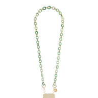 La Coque Francaise Cassy Long Phone Chain 120cm in Green