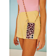 La Coque Francaise Liviya Long Phone Chain 120cm in Burgundy