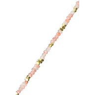 La Coque Francaise Liviya Pearls Long Phone Chain 120cm in Pink and White