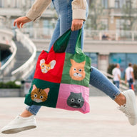 Loqi Recycled Bag Stephen Cheetham Cats