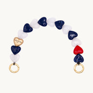 Louvini Paris Heart Phone Bracelet Chain in Navy and White
