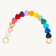 Louvini Paris Heart Bracelet Phone Chain in Rainbow Colours