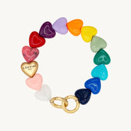 Louvini Paris Heart Bracelet Phone Chain in Rainbow Colours