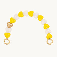 Louvini Paris Heart Phone Bracelet Chain in Yellow and White