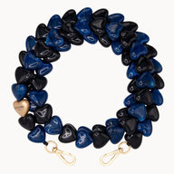 Louvini Paris Heart Phone Chain in Black and Navy